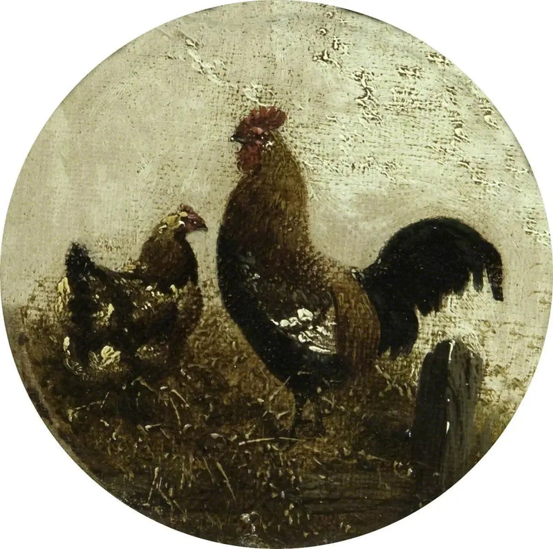 Åtta cirkulära bondscener: tupp och höna - John Frederick Herring, Sr.