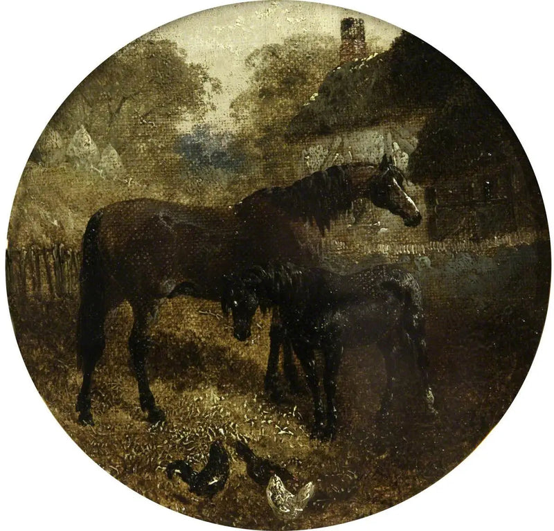 Åtta cirkulära bondscener: sto och föl - John Frederick Herring, Sr.