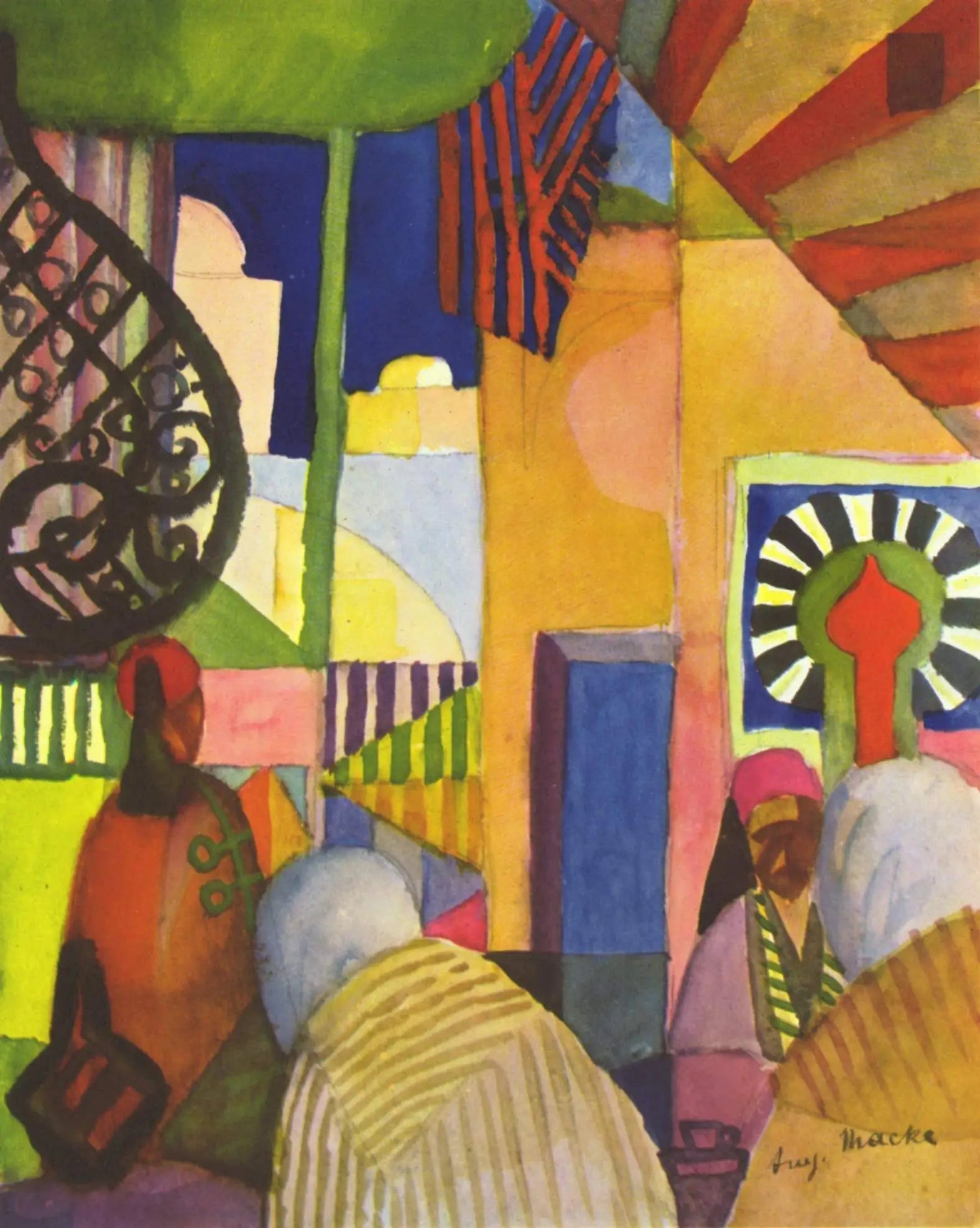 Reproduction du tableau « Q130745675 - August Macke » par Alpha Reproduction en peinture à l’huile