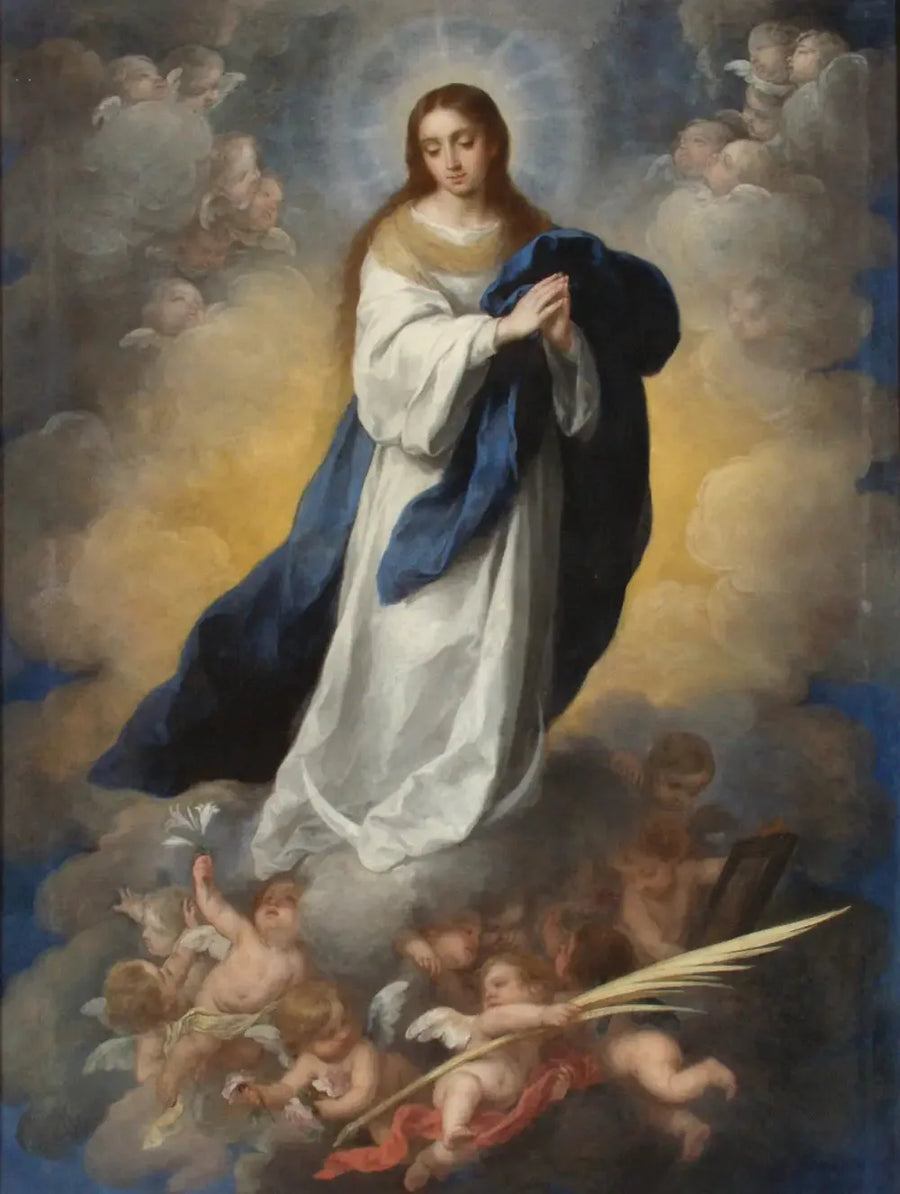 Den Obefläckade Avlingen av Spegeln - Bartolomé Esteban Murillo