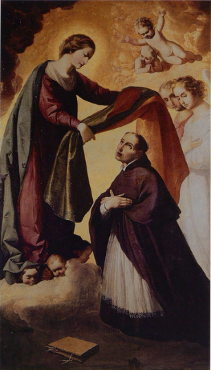 Imposition av chasuble till helige Ildephonse - Francisco de Zurbarán