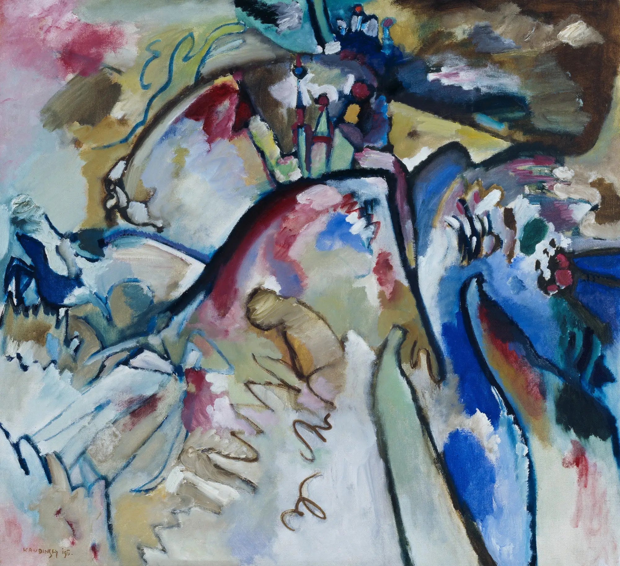 Reproduction du tableau « Improvisation 21a - Vassily Kandinsky » par Alpha Reproduction en peinture à l’huile