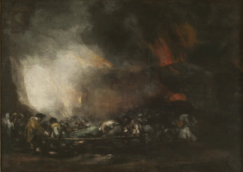 Brand i ett sjukhus - Francisco de Goya