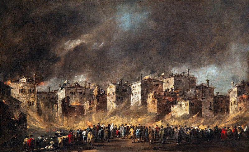 Brandväggsbrand i San Marcuola oljelager - Francesco Guardi