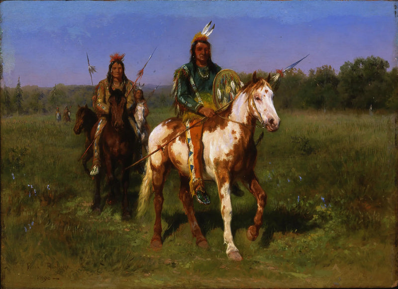 Indier på hästridande med lansar - Rosa Bonheur