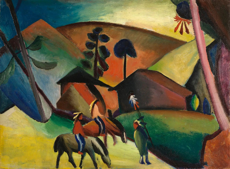 Indier till häst - August Macke