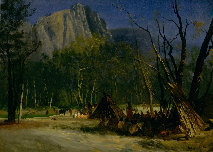 Indiens vid rådet, Kalifornien - Albert Bierstadt
