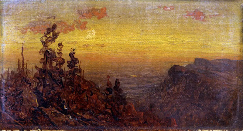Indiens vid lägerelden - Månskenets sken - Sanford Robinson Gifford