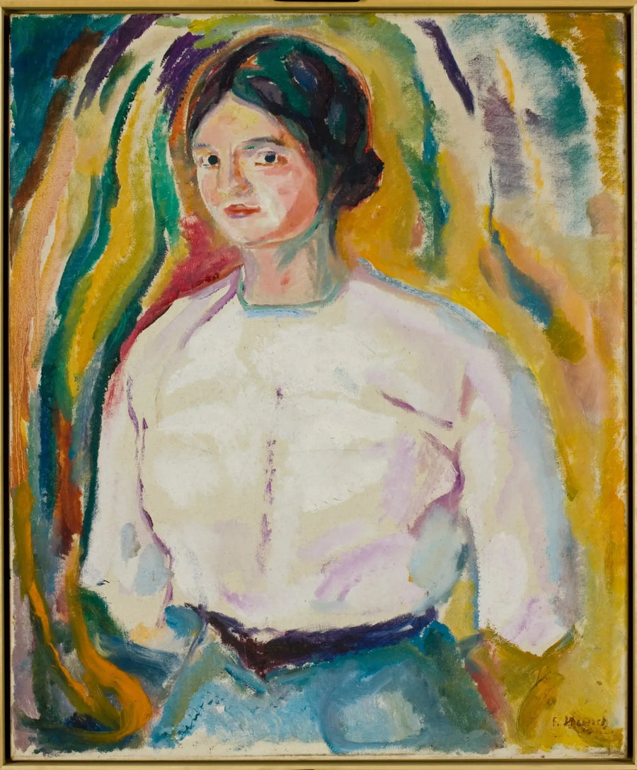 Ingeborg med händerna bakom ryggen - Edvard Munch