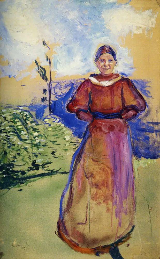 Inger i en röd klänning - Edvard Munch