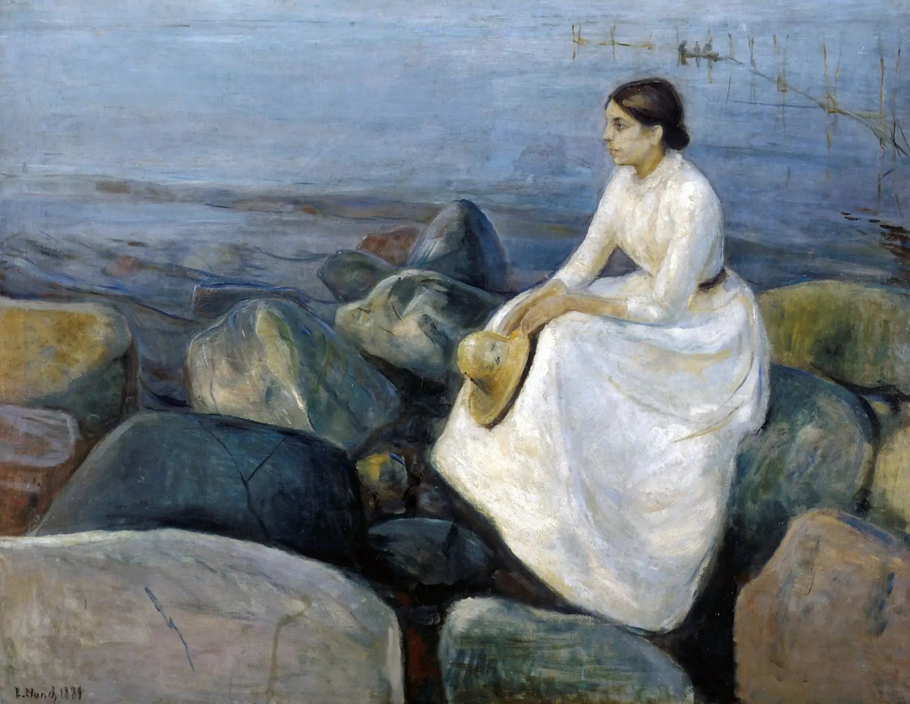 Inger sur la plage - Edvard Munch image 1 reproduction artisanale de tableau