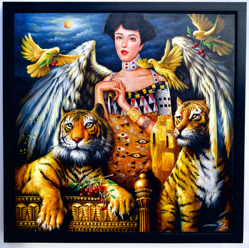 Inspiration av Adele Bloch-Bauer | 80 x 80 cm