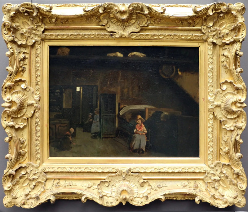 Interiör vid Mas Bilier, nära Limoges - Jean-Baptiste Camille Corot