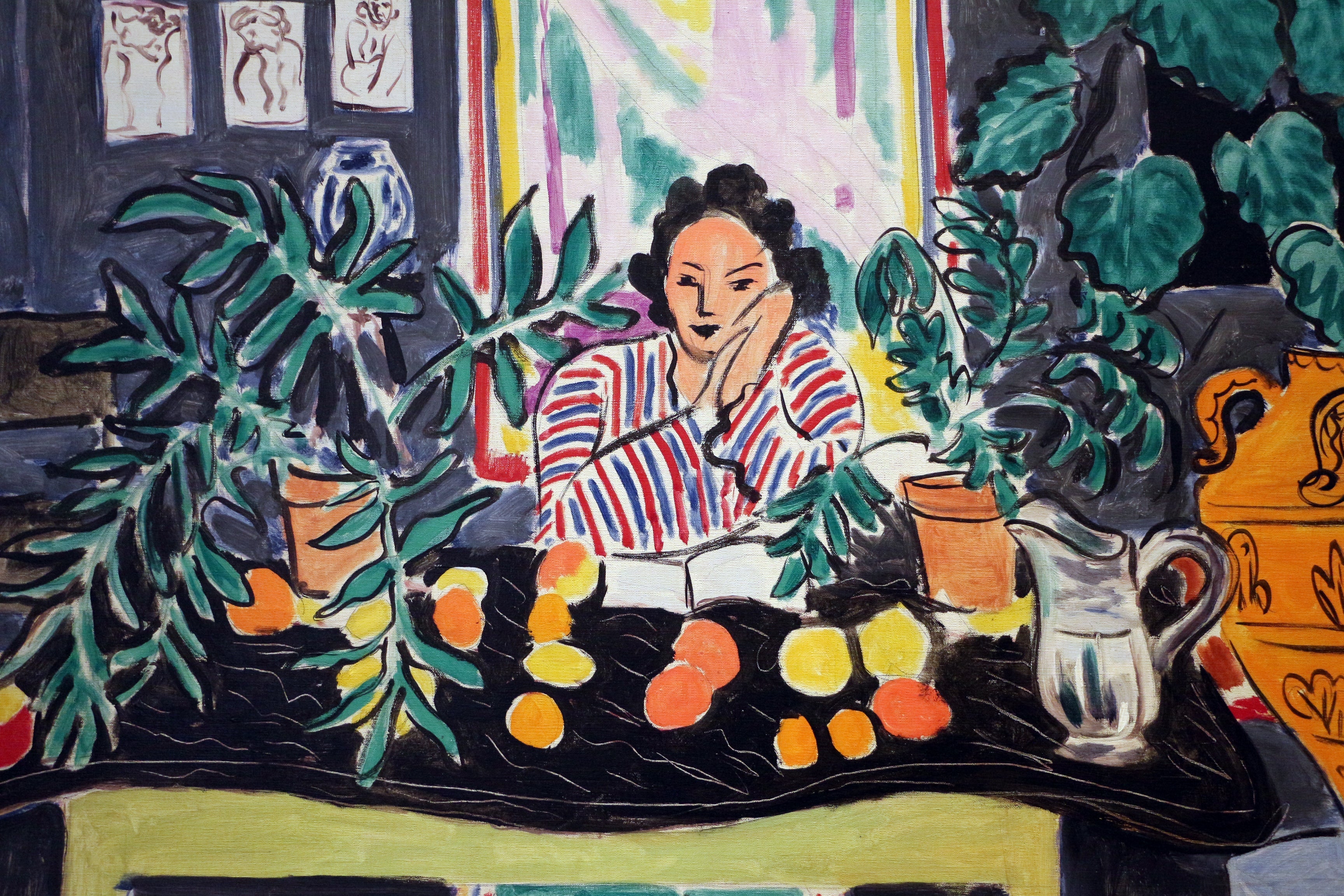 Reproduction du tableau « Intérieur au vase étrusque - Henri Matisse » par Alpha Reproduction en peinture à l’huile