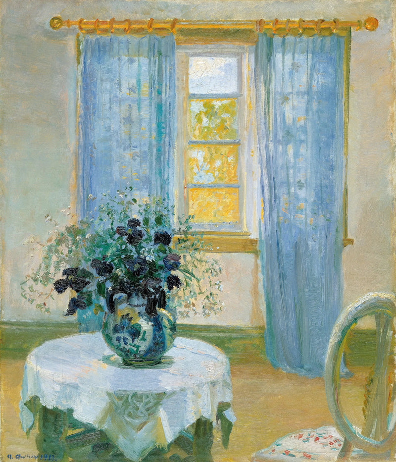 Interiör med klematis - Anna Ancher