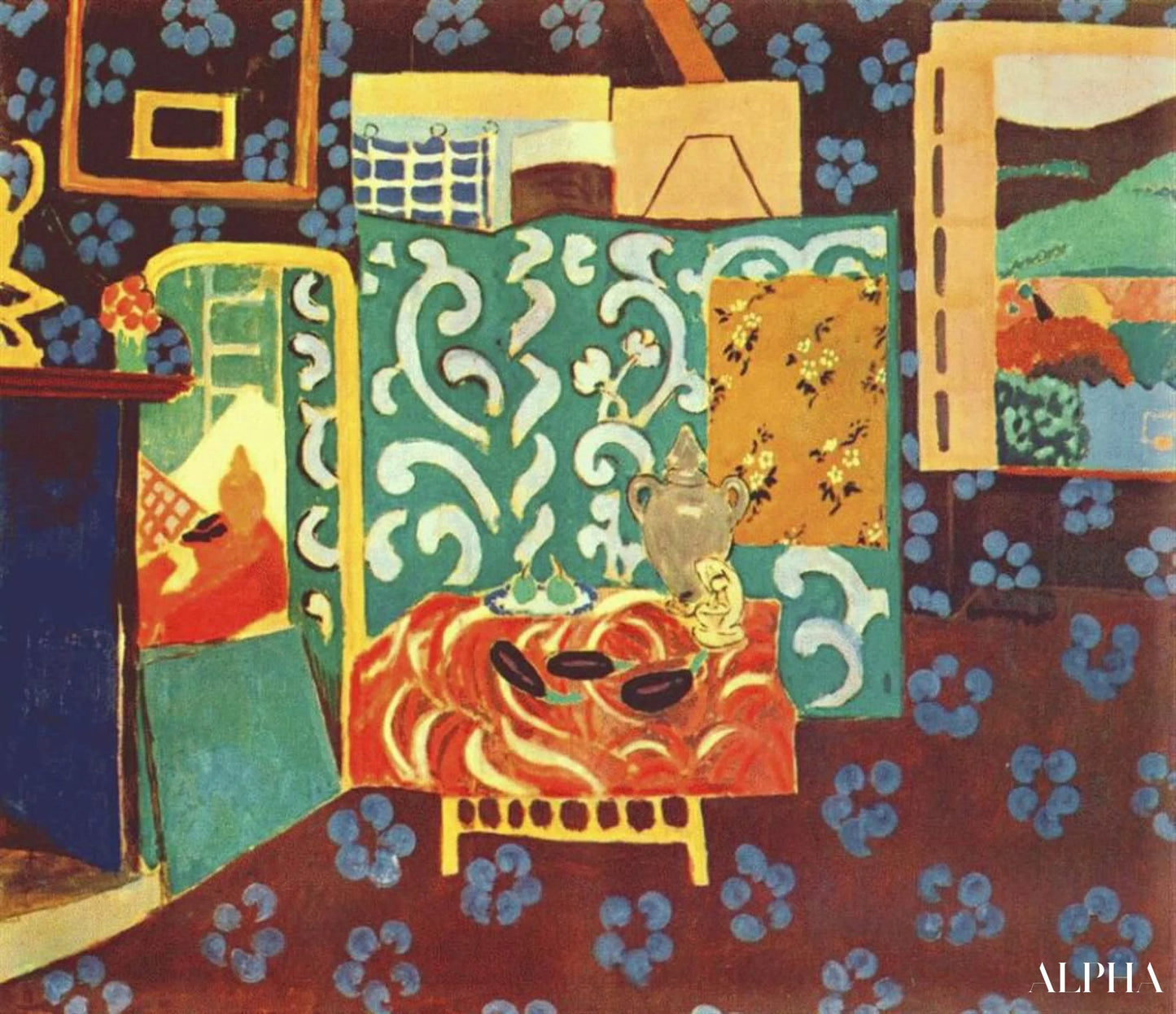 Intérieur avec des aubergines - Matisse - Reproductions de tableaux et peintures haut de gamme
