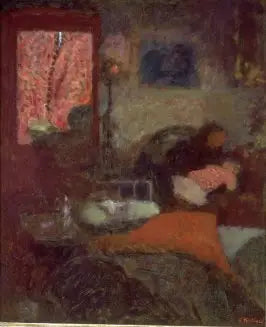 Interiör med mor och barn - Édouard Vuillard