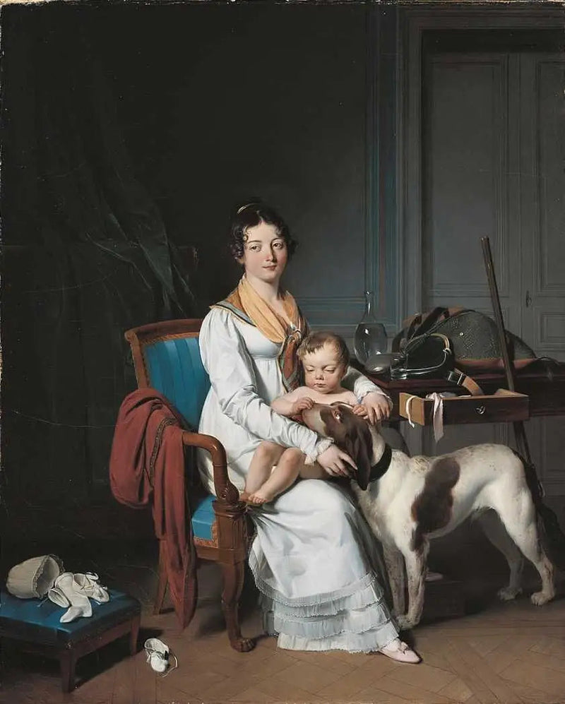 Interiör med mor och barn - Louis-Leopold Boilly