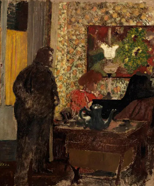Interiör med Misia Natanson vid piano - Édouard Vuillard