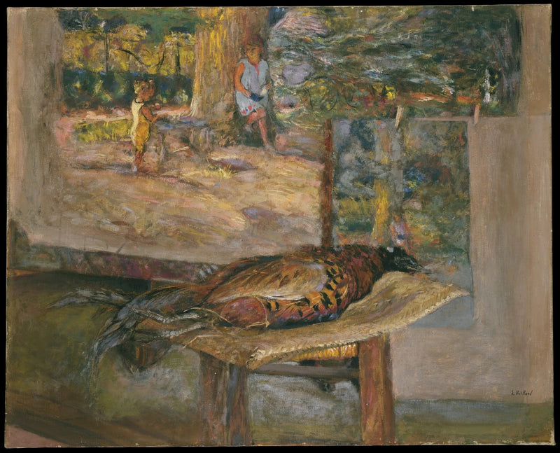 Interiör med målningar och fasan - Édouard Vuillard