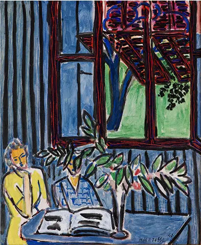 Blått rum med två unga flickor - Henri Matisse
