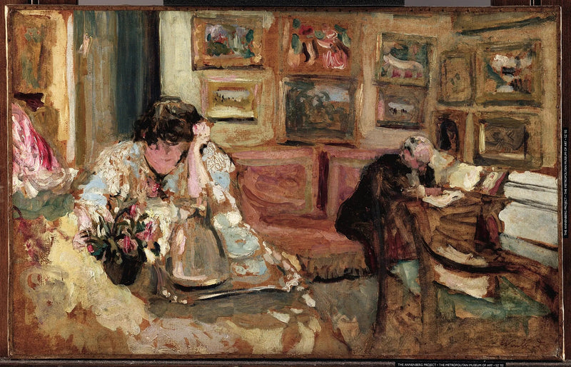 Interiör hos fru Hessel - Édouard Vuillard