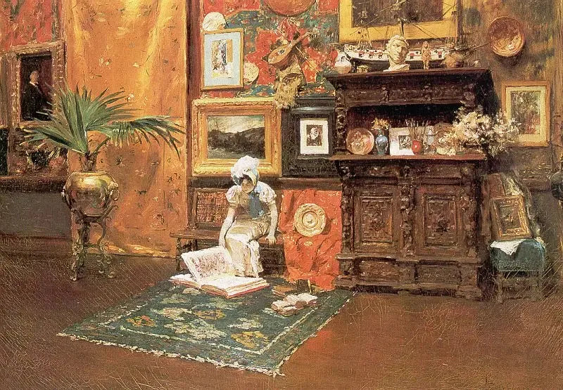 Inomhusverkstad - William Merritt Chase