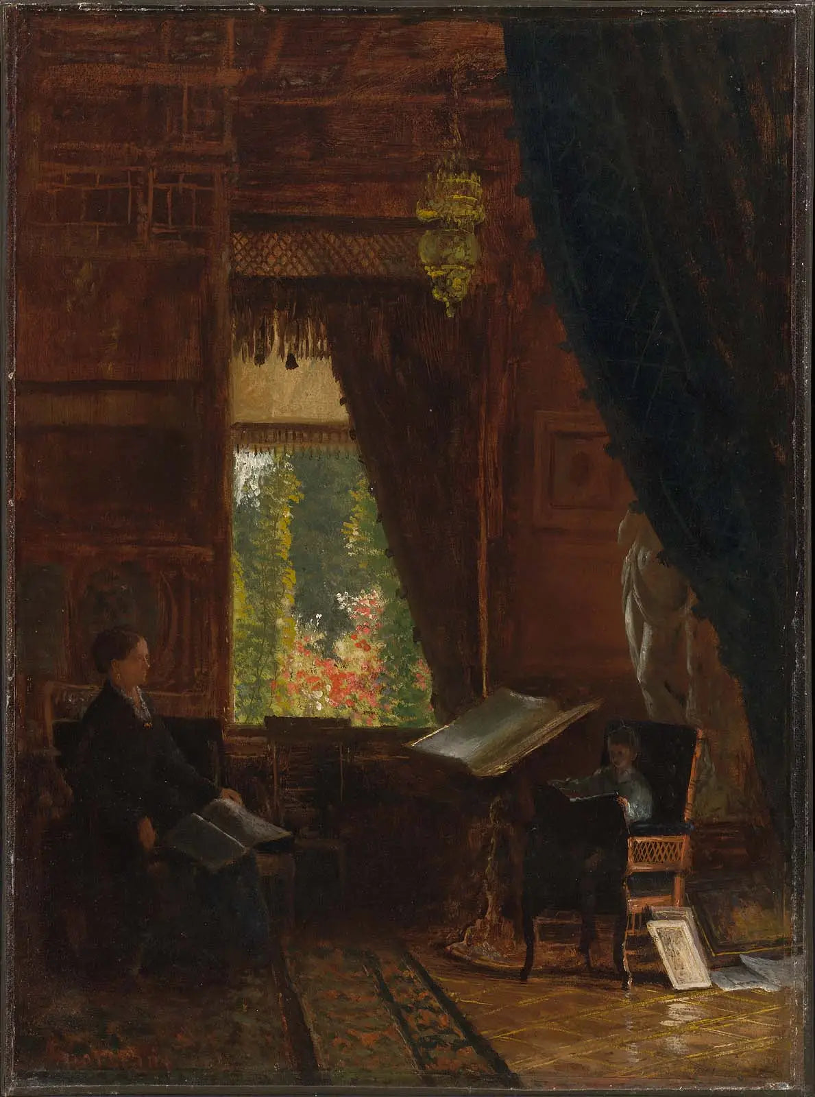 Intérieur d’une bibliothèque - Albert Bierstadt - Alpha Reproduction