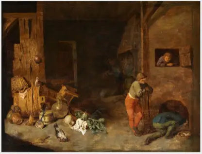 Interiör av en gård - David Teniers den yngre