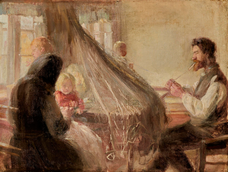 Interiör av ett fiskarhem i Skagen. - Anna Ancher