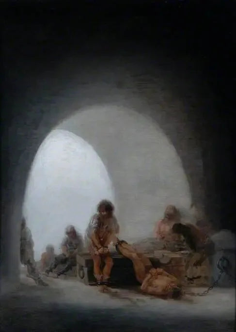 Inuti ett fängelse - Francisco de Goya