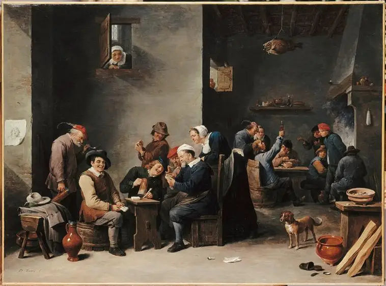 Interiör av kabaré. Kortspelsscen - David Teniers den yngre