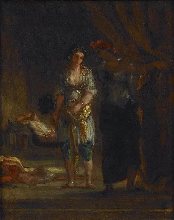 Hareminteriör i Oran - Eugène Delacroix