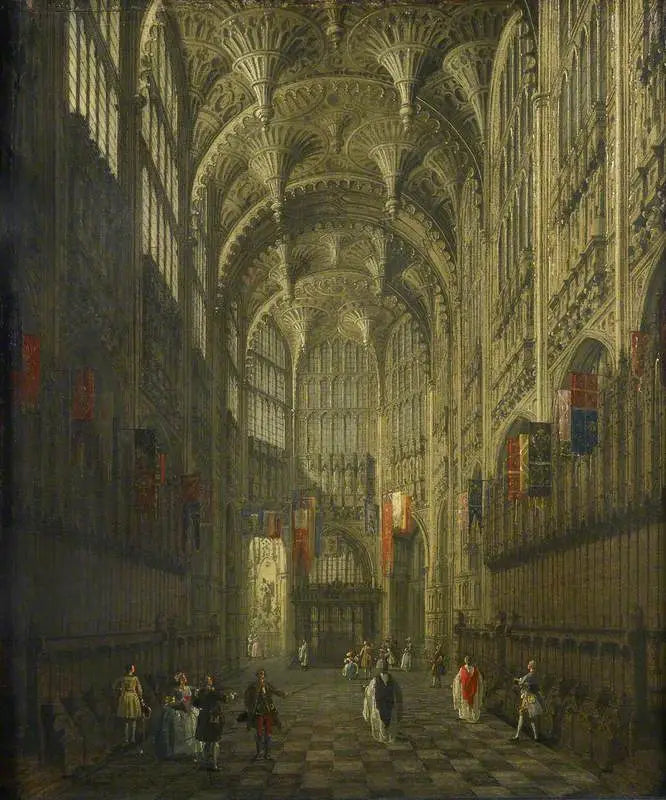Interiör av Henri VII-kapellet, Westminster-klostret - Canaletto