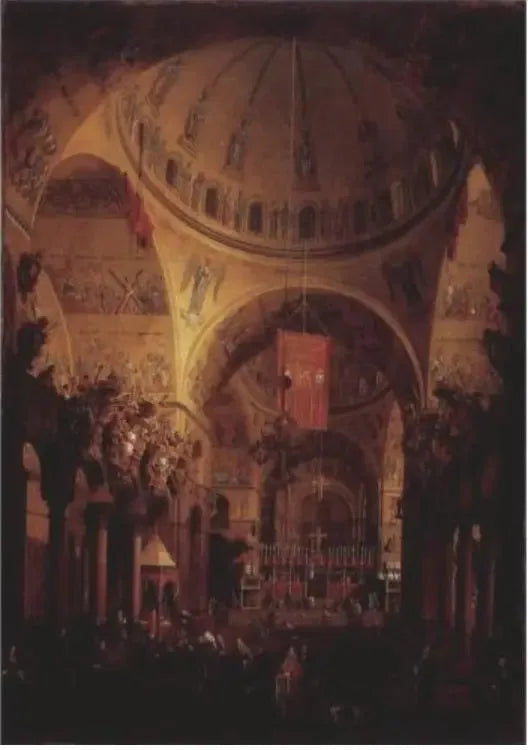 Interiör av San Marco, Venedig - Canaletto
