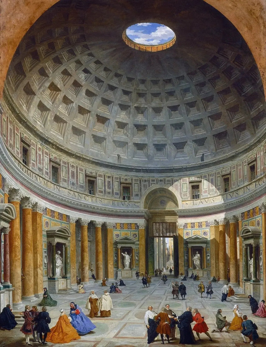 Interiör av Pantheon, Rom - Giovanni Paolo Panini