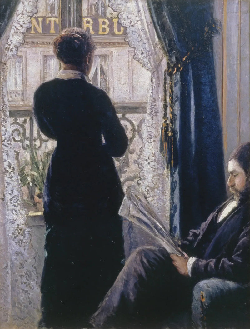 Interiör, kvinna vid fönstret - Gustave Caillebotte