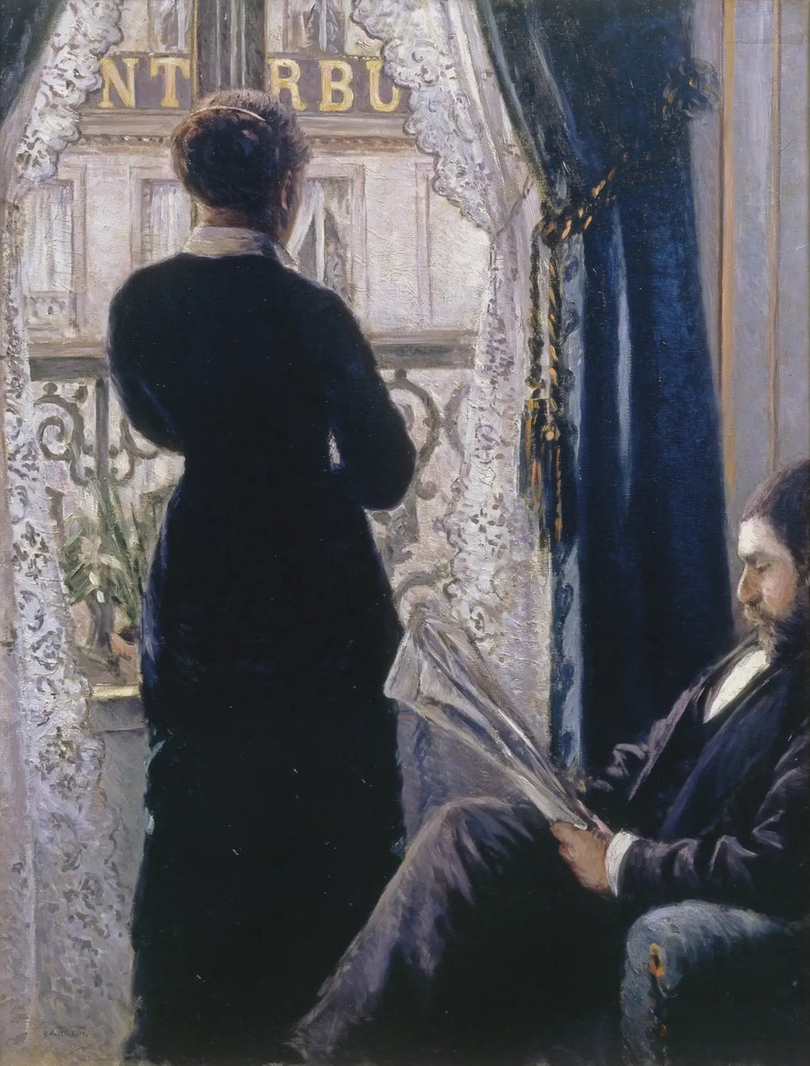 Interiör, kvinna vid fönstret - Gustave Caillebotte