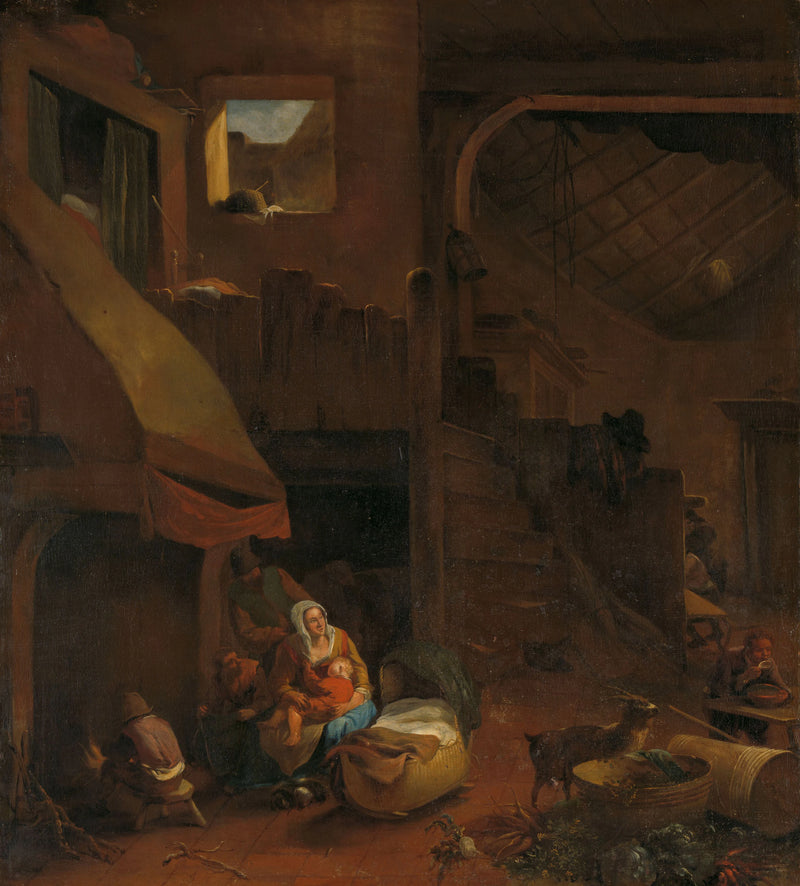 Intérieur de ferme - Hendrick Mommers