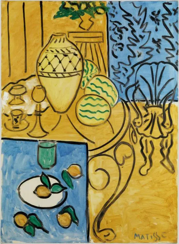 Gult och blått interiör - Henri Matisse