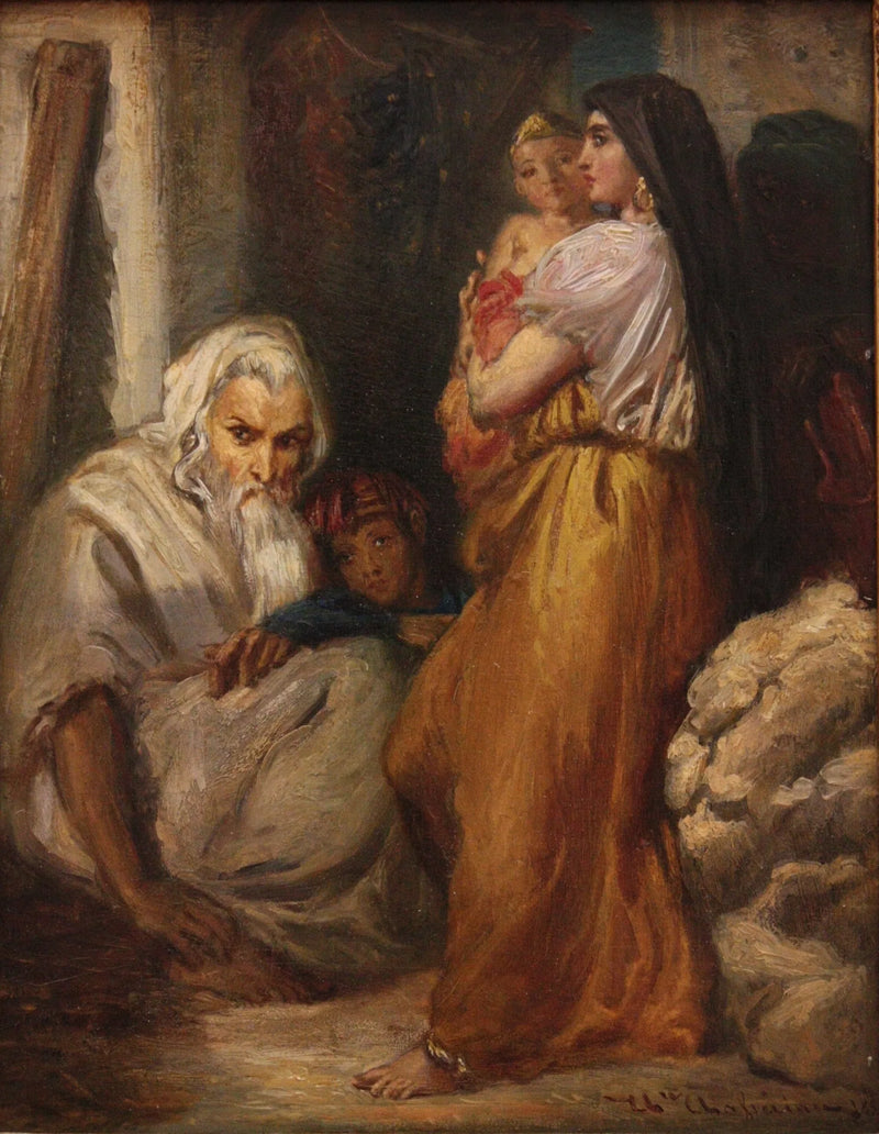 Judisk interiör i Constantine - Théodore Chassériau
