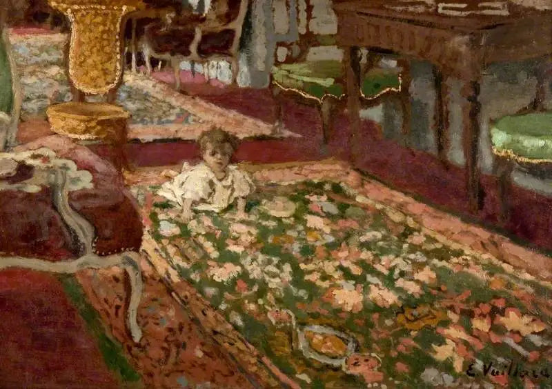 Interiör: Vardagsrummet - Édouard Vuillard