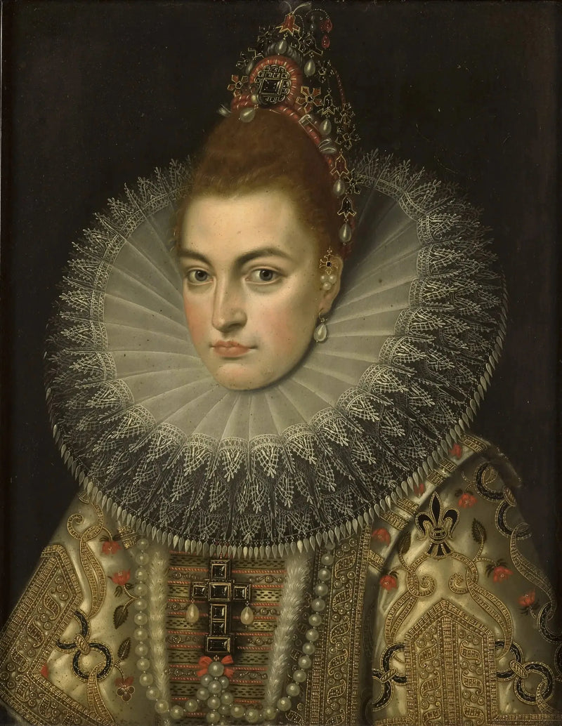 Isabelle Claire Eugénie, hustrun till ärkehertig Albert VII - Frans Pourbus den yngre