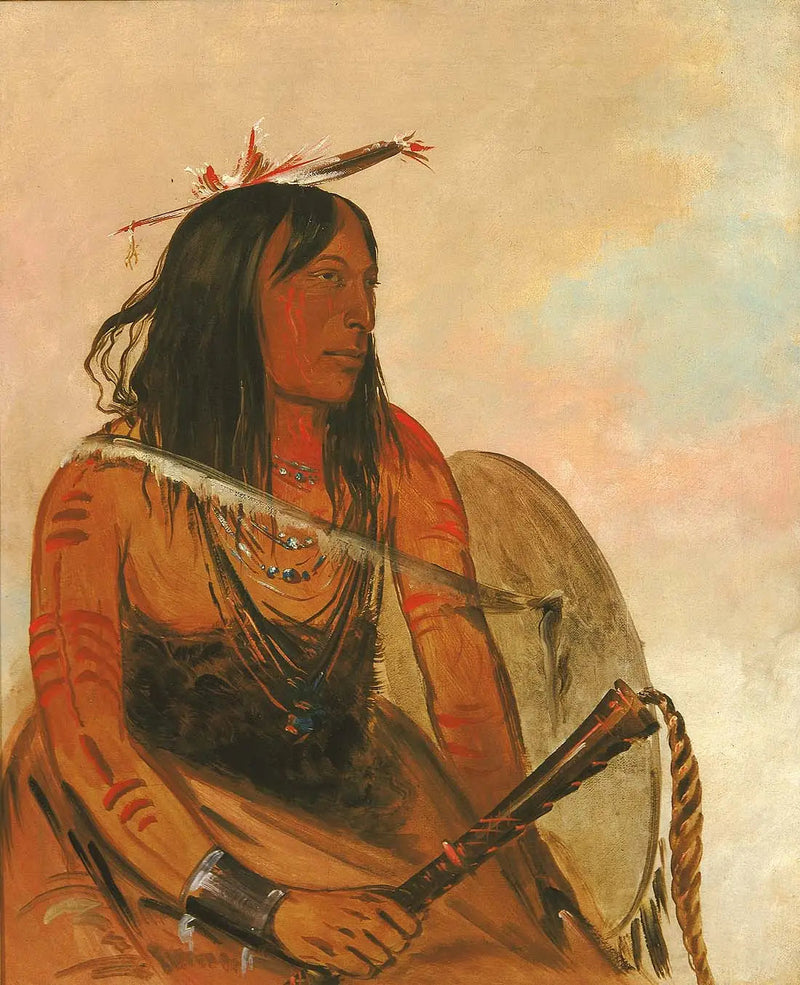 Ish-a-ró-yeh, Den som bär en varg, en hederlig förnäm - George Catlin