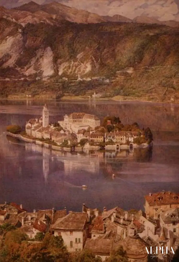 Isola San Giulio, lac d'Orta - Edward Poynter - Reproductions de tableaux et peintures haut de gamme