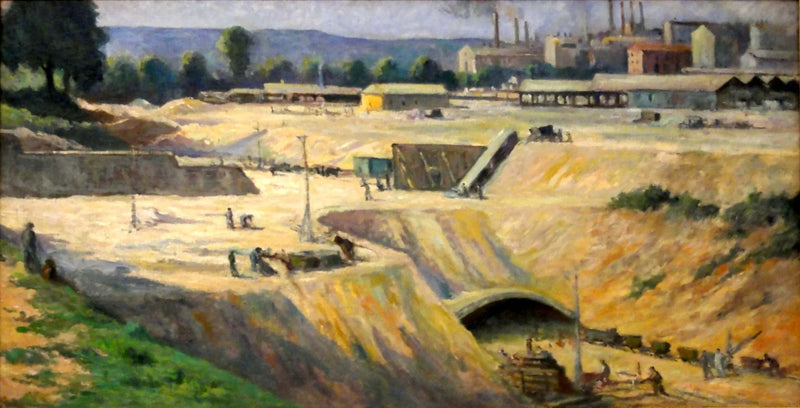 Issy-les-Moulineaux, byggarbetsplats för tunnelbanan - Maximilien Luce