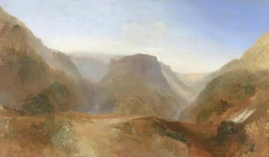 Italiensk landskap, troligen Civita di Bagnoregio - J. M. W. Turner