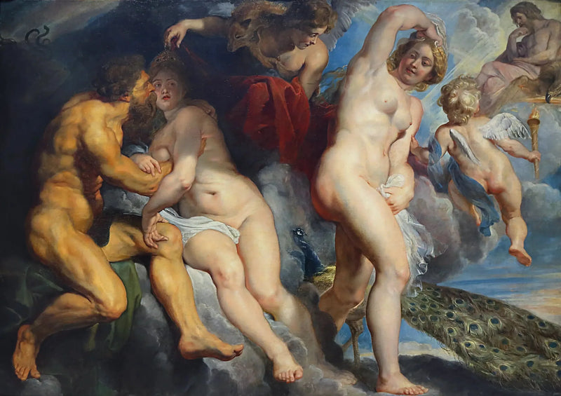 Ixion, Lapithernas kung, lurad av Juno som han ville förföra - Peter Paul Rubens