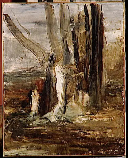 Jacob och ängeln - Gustave Moreau