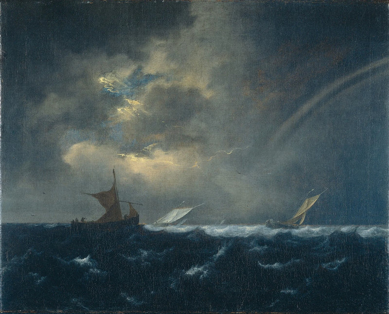 Navires dans une mer orageuse - Jacob van Ruisdael